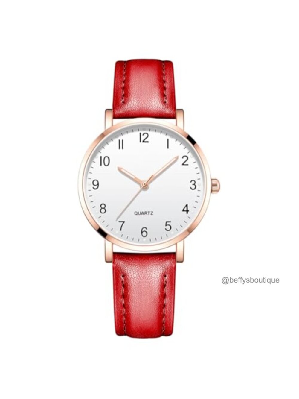 Lanyayun Women's Round Quartz Analog Wrist Watch Leather Strap 30M Water